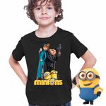 Fashion, accesorii si bijuterii - Copii - Imbracaminte copii - Tricouri copii - Tricou Copii Baieti Despicable Minions Family Minioni, negru, marime M Copii - Infinity.ro