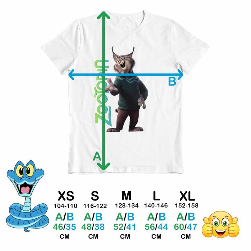 Fashion, accesorii si bijuterii - Copii - Imbracaminte copii - Tricouri copii - Tricou Copii Fete Zootopia Pawbert Lynxley Ras Lynx Zootropolis CoolTrend, alb, marime XS Copii - Infinity.ro