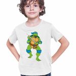 Fashion, accesorii si bijuterii - Copii - Imbracaminte copii - Tricouri copii - Tricou Copii Baieti Testoasele Ninja Leonardo Sabii, alb, marime L Copii - Infinity.ro