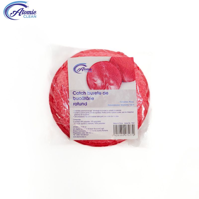 Market - Curatenie si intretinere casa - Produse bucatarie - Lavete si bureti - Burete bucatarie cu spuma de memorie TS-01 Rosu - Infinity.ro
