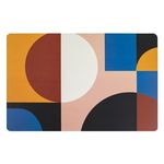 Casa si Gradina - Bucatarie si vesela - Vesela si tacamuri - Farfurii si boluri - Suport farfurie din plastic cu model forme geometrice colorate, 43.5x28.5cm - Infinity.ro