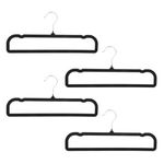 Casa si Gradina - Mobilier - Organizare si depozitare - Cutii depozitare - Set umerase catifelate pentru pantaloni, 4 buc, 36x16 cm, negru - Infinity.ro
