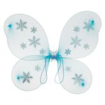 Casa si Gradina - Decoratiuni - Decoratiuni petrecere - Accesorii pentru petrecere - Aripi de deghizare fluture bleu cu glitter argintiu pentru petreceri - Infinity.ro