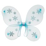 Casa si Gradina - Decoratiuni - Decoratiuni petrecere - Accesorii pentru petrecere - Aripi de deghizare fluture bleu cu glitter argintiu pentru petreceri - Infinity.ro