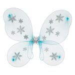 Casa si Gradina - Decoratiuni - Decoratiuni petrecere - Accesorii pentru petrecere - Aripi de deghizare fluture bleu cu glitter argintiu pentru petreceri - Infinity.ro
