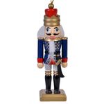 Casa si Gradina - Decoratiuni - Obiecte decorative - Accesorii decorative - Soldat din Lemn Decorativ de Craciun Suspendabil Uniforma Albastra 13cm - Infinity.ro