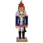 Casa si Gradina - Decoratiuni - Obiecte decorative - Accesorii decorative - Soldat din Lemn Decorativ de Craciun Suspendabil Uniforma Albastra 13cm - Infinity.ro