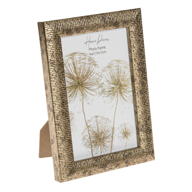 Casa si Gradina - Decoratiuni - Obiecte decorative - Accesorii decorative - Rama foto metalica aurie, 10x15 cm, finisaj brushed, pentru perete si masa - Infinity.ro