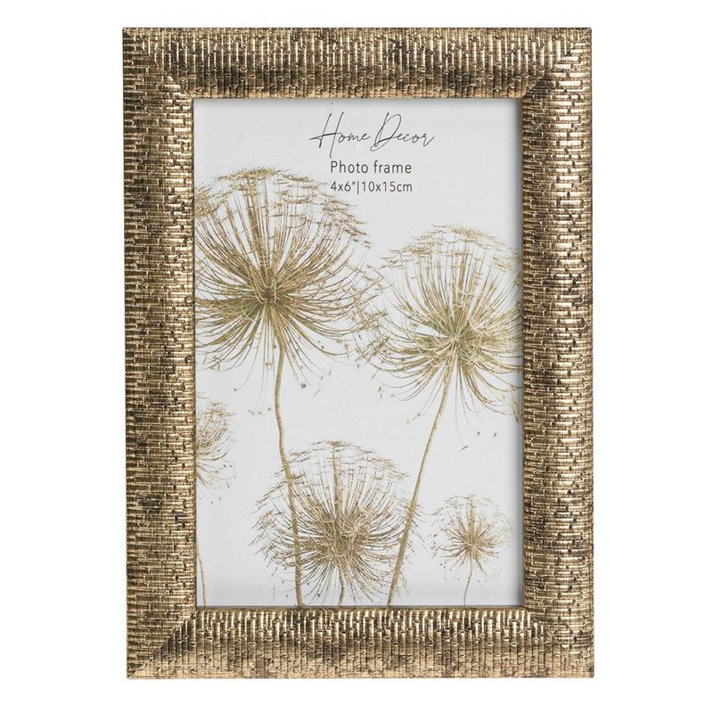 Casa si Gradina - Decoratiuni - Obiecte decorative - Accesorii decorative - Rama foto metalica aurie, 10x15 cm, finisaj brushed, pentru perete si masa - Infinity.ro