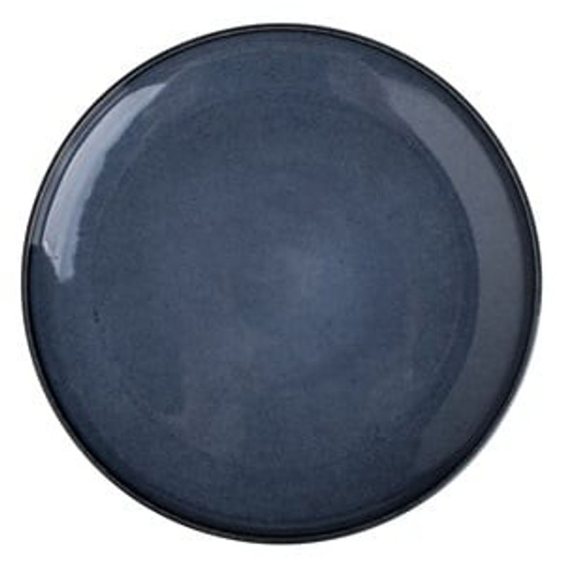 Casa si Gradina - Bucatarie si vesela - Vesela si tacamuri - Farfurii si boluri - Farfurie Portelan Albastru cu finisaj Reactive Glaze Nordic 25cm - Infinity.ro