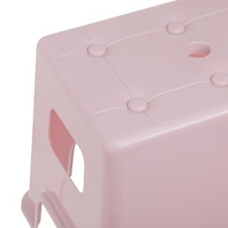 Casa si Gradina - Mobilier - Scaune si fotolii - Tabureti - Taburet Plastic Roz Matlasat cu Perni de Silicon Anti-Alunecare - Infinity.ro