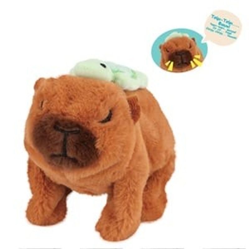 Jucarii, Copii si Bebe - Jucarii si jocuri - Jocuri si puzzle - Puzzle - Jucarie Interactiva Capybara cu Sunet si Lumina, Maro - Infinity.ro