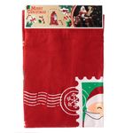 Carti si Birotica - Birotica - Articole ambalare - Sac de cadouri din iuta, Rosu, 53x78cm, cu imprimeu Mos Craciun - Infinity.ro