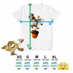 Fashion, accesorii si bijuterii - Copii - Imbracaminte copii - Tricouri copii - Tricou Copii Baieti Ice Age Scrat Veverita, alb, marime XS Copii - Infinity.ro