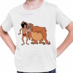 Fashion, accesorii si bijuterii - Copii - Imbracaminte copii - Tricouri copii - Tricou Copii Baieti Cartea Junglei Mowgli King Louie, alb, marime M Copii - Infinity.ro