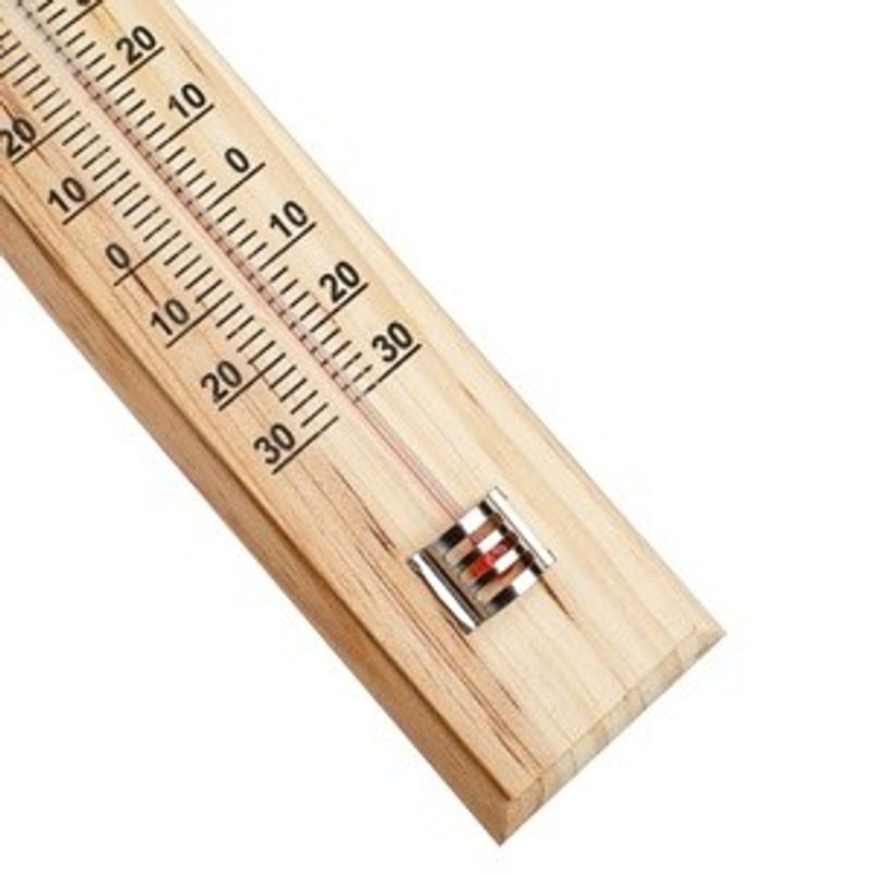 TV, Audio-Video si Foto - Optica, astronomie si metrologie - Meteorologie - Termometre Meteo - Termometru de perete din lemn, 19 cm, natural - Infinity.ro