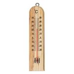 TV, Audio-Video si Foto - Optica, astronomie si metrologie - Meteorologie - Termometre Meteo - Termometru de perete din lemn, 19 cm, natural - Infinity.ro