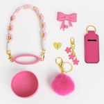 Casa si Gradina - Bucatarie si vesela - Accesorii bar - Termosuri si Cani termos - Set Accesorii Decorative pentru Pahar Termos Roz - Infinity.ro
