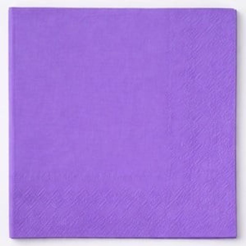 Market - Curatenie si intretinere casa - Produse bucatarie - Prosoape de hartie si servetele - Servetele de masa mov, 2 straturi, 33x33cm, 20 buc - Infinity.ro