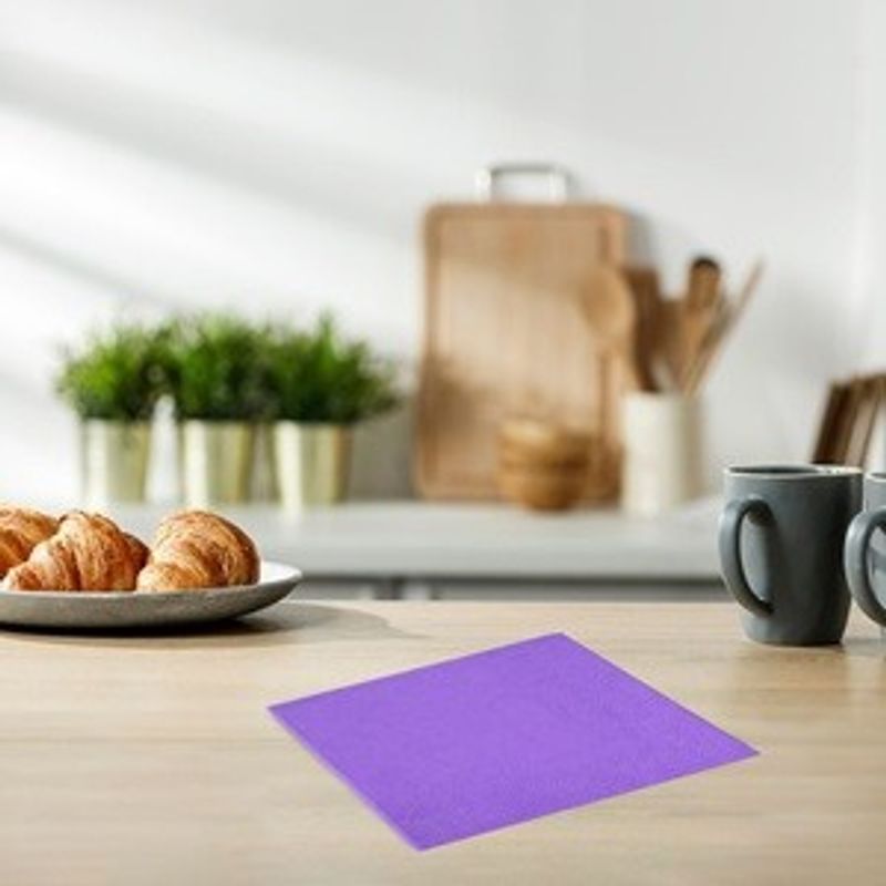 Market - Curatenie si intretinere casa - Produse bucatarie - Prosoape de hartie si servetele - Servetele de masa mov, 2 straturi, 33x33cm, 20 buc - Infinity.ro