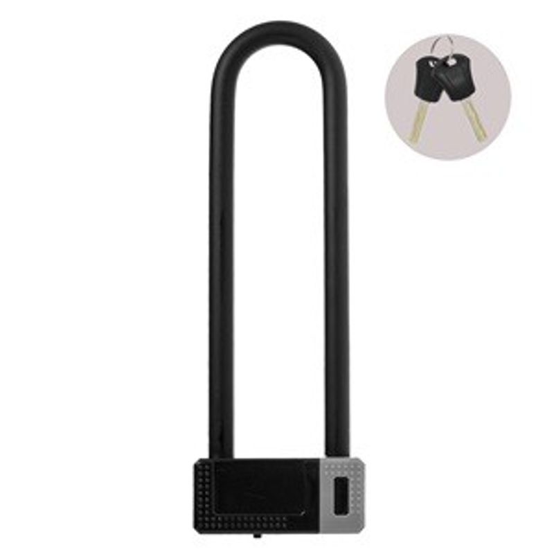 Sport si Outdoor - Ciclism - Accesorii pentru biciclete - Antifurt biciclete - Lacat Bicicleta Tip U, Metal, Negru, 96x290mm, 2 Chei - Infinity.ro