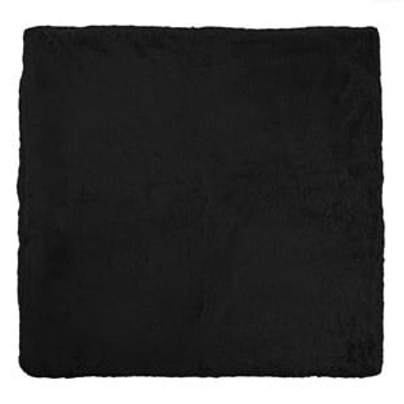 Casa si Gradina - Textile si covoare - Lenjerii de pat - Fete de perna - Fata de perna decorativa din blana ecologica, 50x50 cm, neagra - Infinity.ro