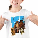 Fashion, accesorii si bijuterii - Copii - Imbracaminte copii - Tricouri copii - Tricou Copii Fete Ice Age Manny Crazy Times, alb, marime S Copii - Infinity.ro