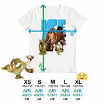 Fashion, accesorii si bijuterii - Copii - Imbracaminte copii - Tricouri copii - Tricou Copii Fete Ice Age Manny Crazy Times, alb, marime S Copii - Infinity.ro