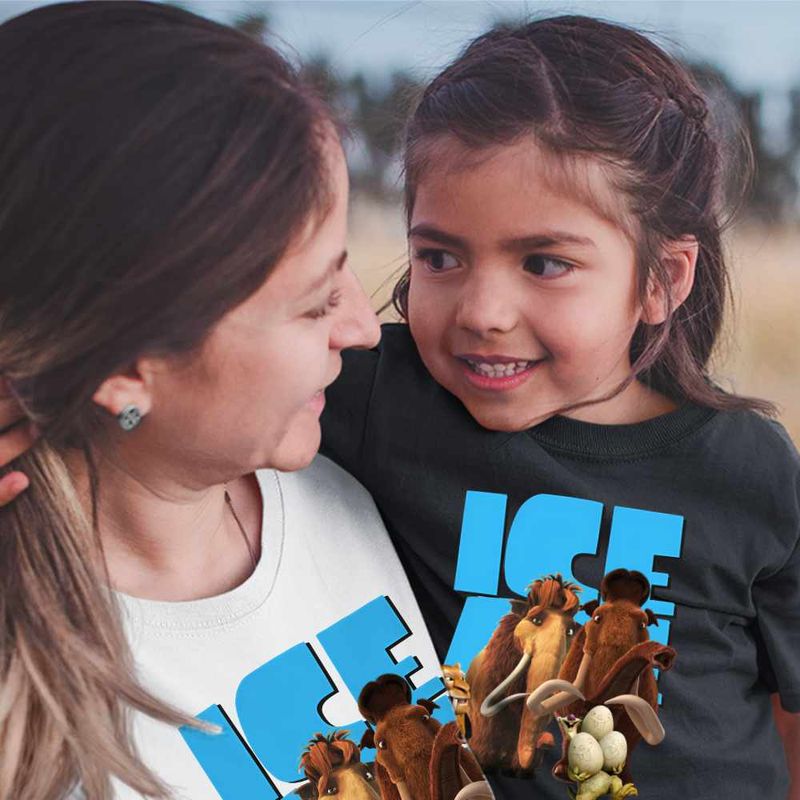 Fashion, accesorii si bijuterii - Copii - Imbracaminte copii - Tricouri copii - Tricou Copii Fete Ice Age Manny Crazy Times, alb, marime S Copii - Infinity.ro
