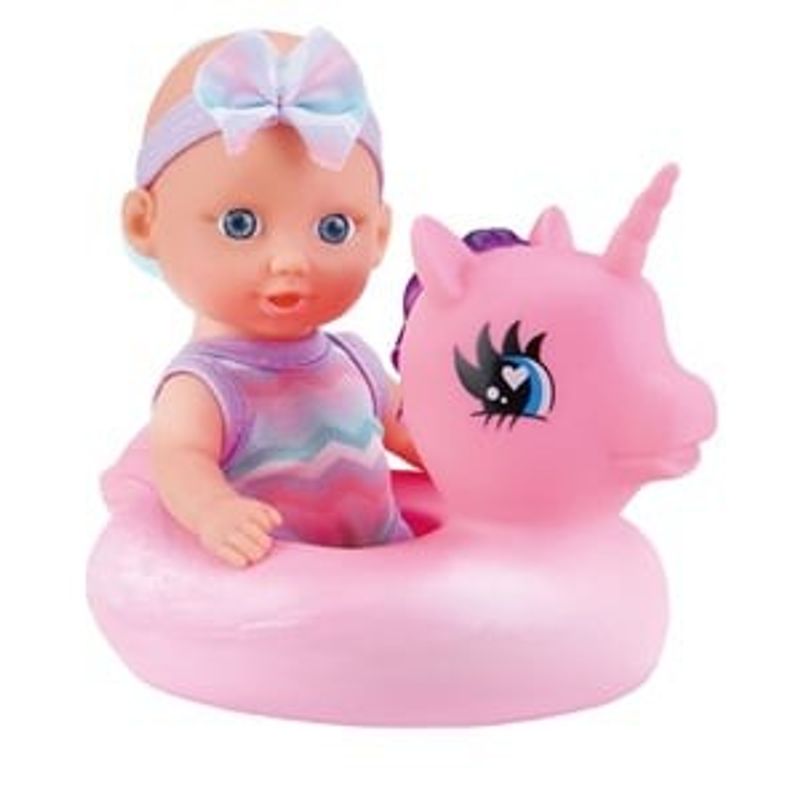 Jucarii, Copii si Bebe - Jucarii si jocuri - Papusi si accesorii - Papusi - Papusa Unicorn Roz cu Colac de Salvare Detasabil pentru Bebelus - Infinity.ro