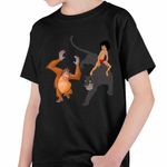 Fashion, accesorii si bijuterii - Copii - Imbracaminte copii - Tricouri copii - Tricou Copii Baieti Cartea Junglei Bagheera Mowgli King Louie, negru, marime S Copii - Infinity.ro