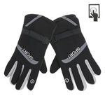 Fashion, accesorii si bijuterii - Barbati - Accesorii barbati - Manusi barbati - Manusi de iarna cu captuseala din blana artificiala, pentru ecrane tactile, negru cu gri, barbati - Infinity.ro