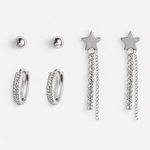 Electronice si Electrocasnice - Aragazuri, cuptoare si hote - Cuptoare - Cuptoare cu microunde - Cercei tip stud cu strasuri, 3 perechi, Argintiu - Infinity.ro