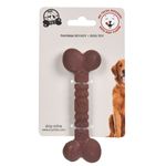Jucarii, Copii si Bebe - Jucarii si jocuri - Jucarii bebelusi - Jucarii pentru dentitie - Jucarie pentru caini, Os cu aroma de vita, Maro, 12 cm - Infinity.ro