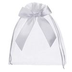 Carti si Birotica - Birotica - Articole ambalare - Saculete Cadou din Organza Albe cu Fundita 15x19cm - Infinity.ro