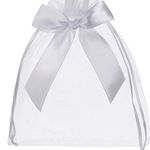 Carti si Birotica - Birotica - Articole ambalare - Saculete Cadou din Organza Albe cu Fundita 15x19cm - Infinity.ro