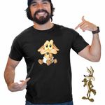 Fashion, accesorii si bijuterii - Barbati - Imbracaminte - Tricouri si bluze barbati - Tricou Barbati Wile Coiot Bebelus Trist, negru, marime M - Infinity.ro