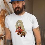Fashion, accesorii si bijuterii - Barbati - Imbracaminte - Tricouri si bluze barbati - Tricou Barbati Yosemite Sam Serif Looney Tunes, alb, marime M - Infinity.ro
