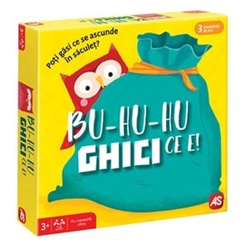 Jucarii, Copii si Bebe - Jucarii si jocuri - Jocuri si puzzle - Jocuri de societate - Joc de societate Bu-Hu-Hu Ghici ce E! cu saculet textil, 1-6 jucatori - Infinity.ro