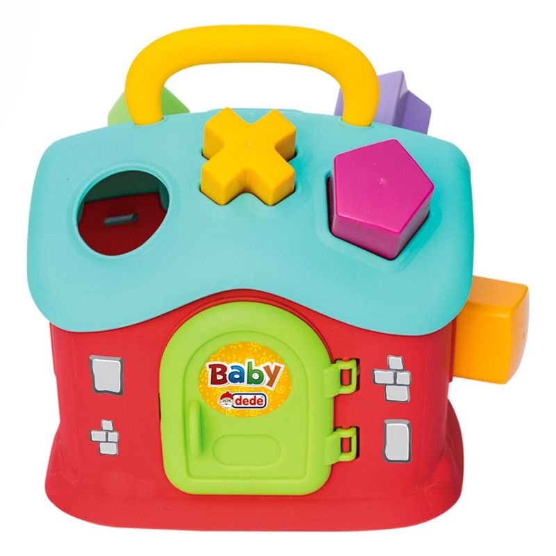Jucarii, Copii si Bebe - Jucarii si jocuri - Jucarii bebelusi - Jucarii de sortat - Jucarie Sortator Casa cu 6 Forme Geometrice, Multicolor - Infinity.ro