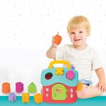 Jucarii, Copii si Bebe - Jucarii si jocuri - Jucarii bebelusi - Jucarii de sortat - Jucarie Sortator Casa cu 6 Forme Geometrice, Multicolor - Infinity.ro