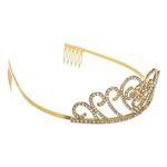Casa si Gradina - Decoratiuni - Decoratiuni petrecere - Accesorii pentru petrecere - Tiara Aurie cu Strass pentru Absolvire, Mesaj Grad - Infinity.ro