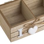 Casa si Gradina - Bucatarie si vesela - Vase pentru gatit - Accesorii ceai - Cutie din Lemn cu 3 Compartimente pentru Plicuri de Ceai, 24x10x7cm, cu Capac cu Fereastra din Sticla - Infinity.ro