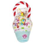 Petshop - Hrana - Hrana caini - Hrana uscata caini - Jucarie pentru caine, Cupcake Happy Birthday cu Sfoara si Efect Sonor, 13x8x23cm - Infinity.ro