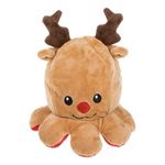 Jucarii, Copii si Bebe - Jucarii si jocuri - Jucarii de plus - Jucarie de plus reversibila Mos Craciun - Ren, Rosu si Alb - Infinity.ro