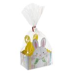 Carti si Birotica - Birotica - Articole ambalare - Set 4 Cutii de Cadou din Carton cu Model Iepure, Celofan si Panglica, Alb, 12x7x13.5cm - Infinity.ro