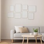Casa si Gradina - Decoratiuni - Tablouri - Tablou Decorativ cu Rama din Lemn si Paspartu, 50x60cm, Alb - Infinity.ro