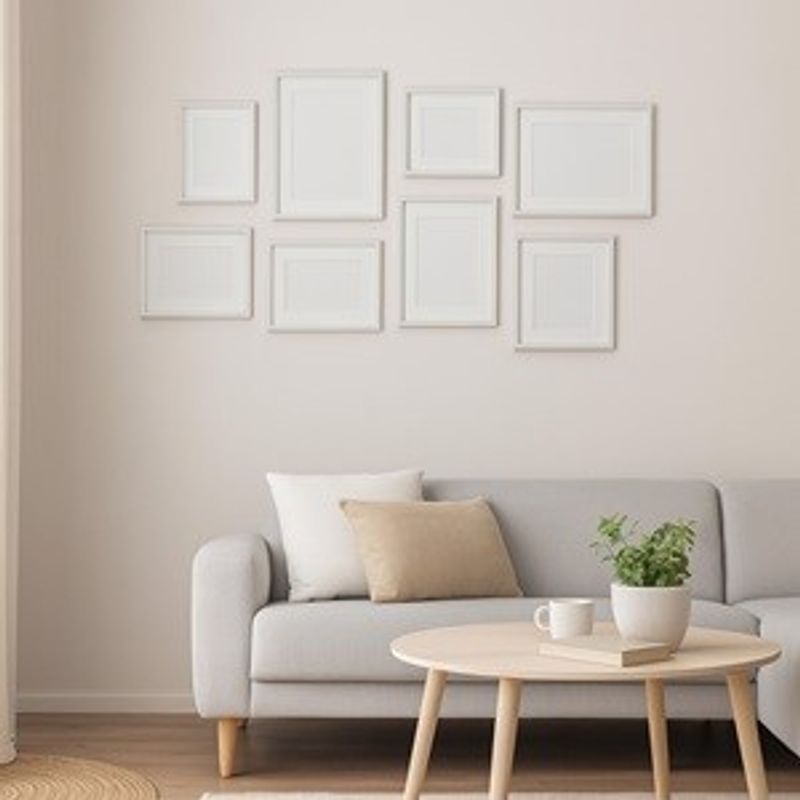 Casa si Gradina - Decoratiuni - Tablouri - Tablou Decorativ cu Rama din Lemn si Paspartu, 50x60cm, Alb - Infinity.ro