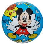 Jucarii, Copii si Bebe - Jucarii si jocuri - Jucarii de exterior - Saltele si mingi pentru plaja - Minge de plaja din plastic cu model Mickey Mouse, 14 cm, Albastra - Infinity.ro