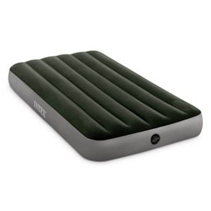 Casa si Gradina - Mobilier - Saltele si somiere - Saltele - Saltea gonflabila 1 persoana, Verde, cu pompa integrata, 0.99x0.25x1.91m - Infinity.ro